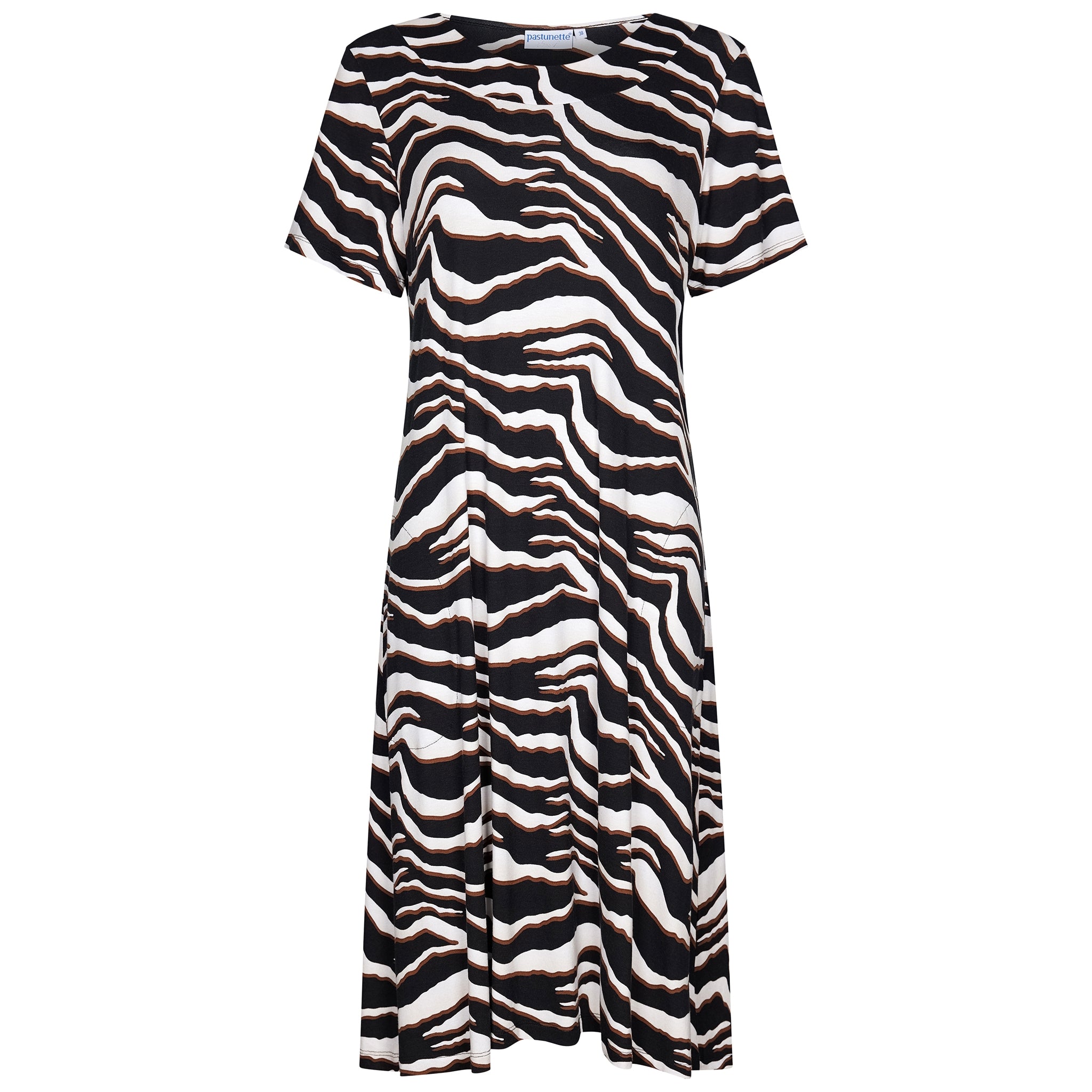 pastunette-beach-kleid-zebra-strandkleid-schwarz image 1