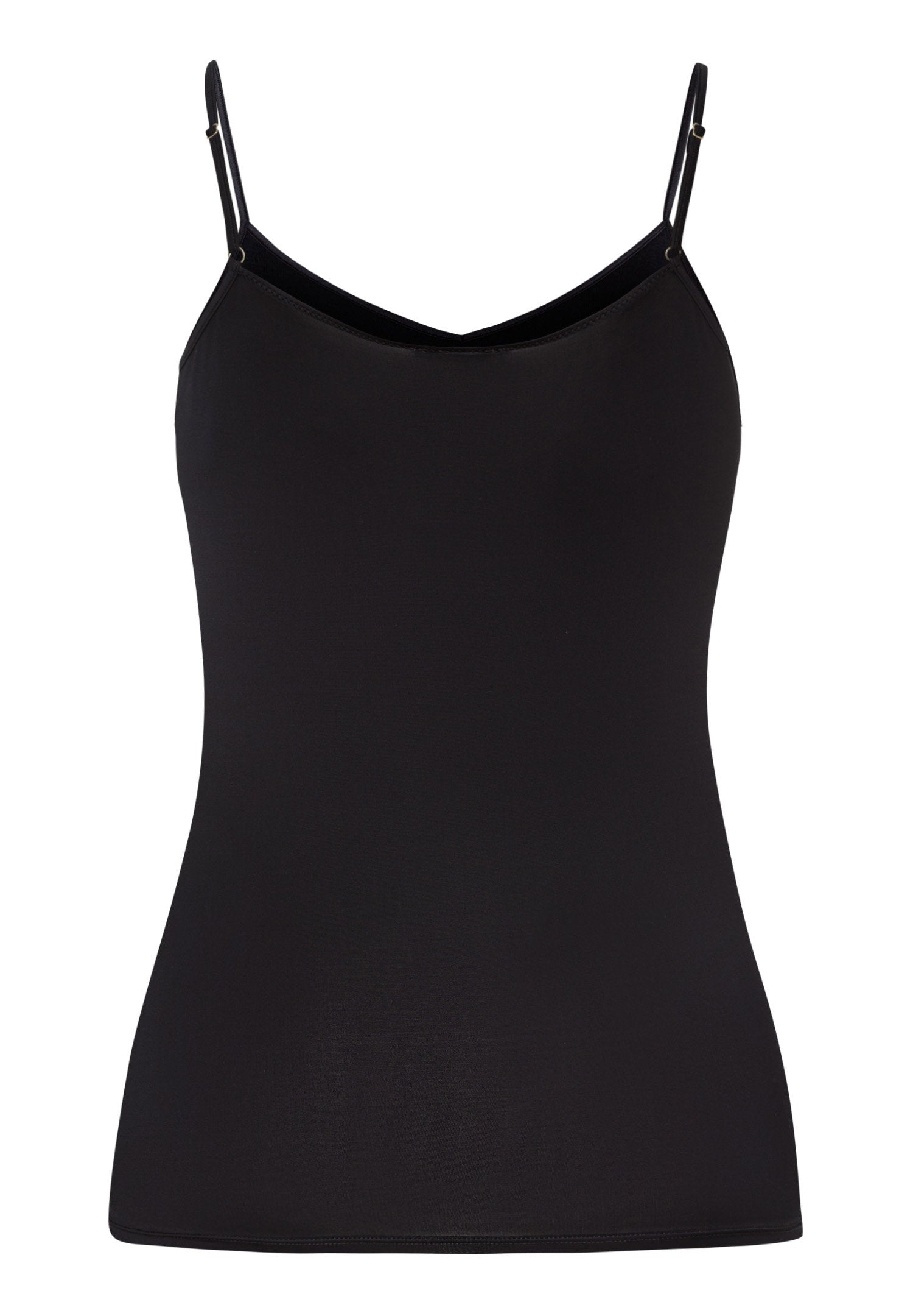 hanro-pure-silk-spaghetti-top-schwarz-100-seide-nahtlos image 3