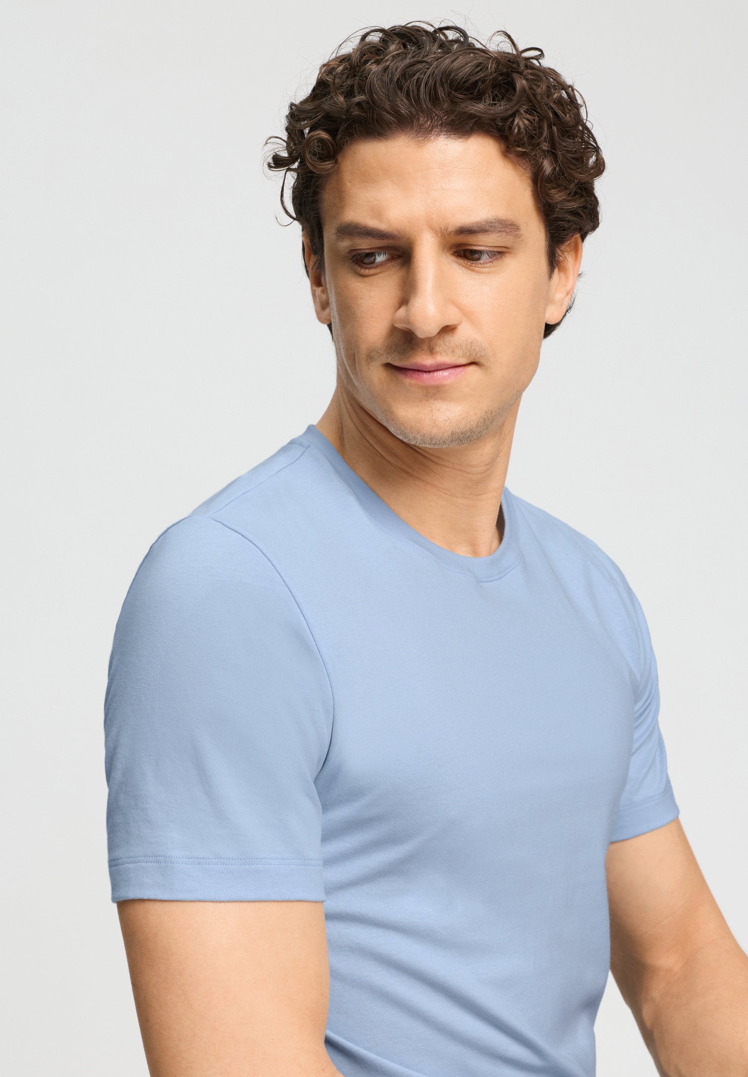 hanro-living-shirts-s-slv-shirt-t-shirt-cashmere-blue-baumwolle image 6