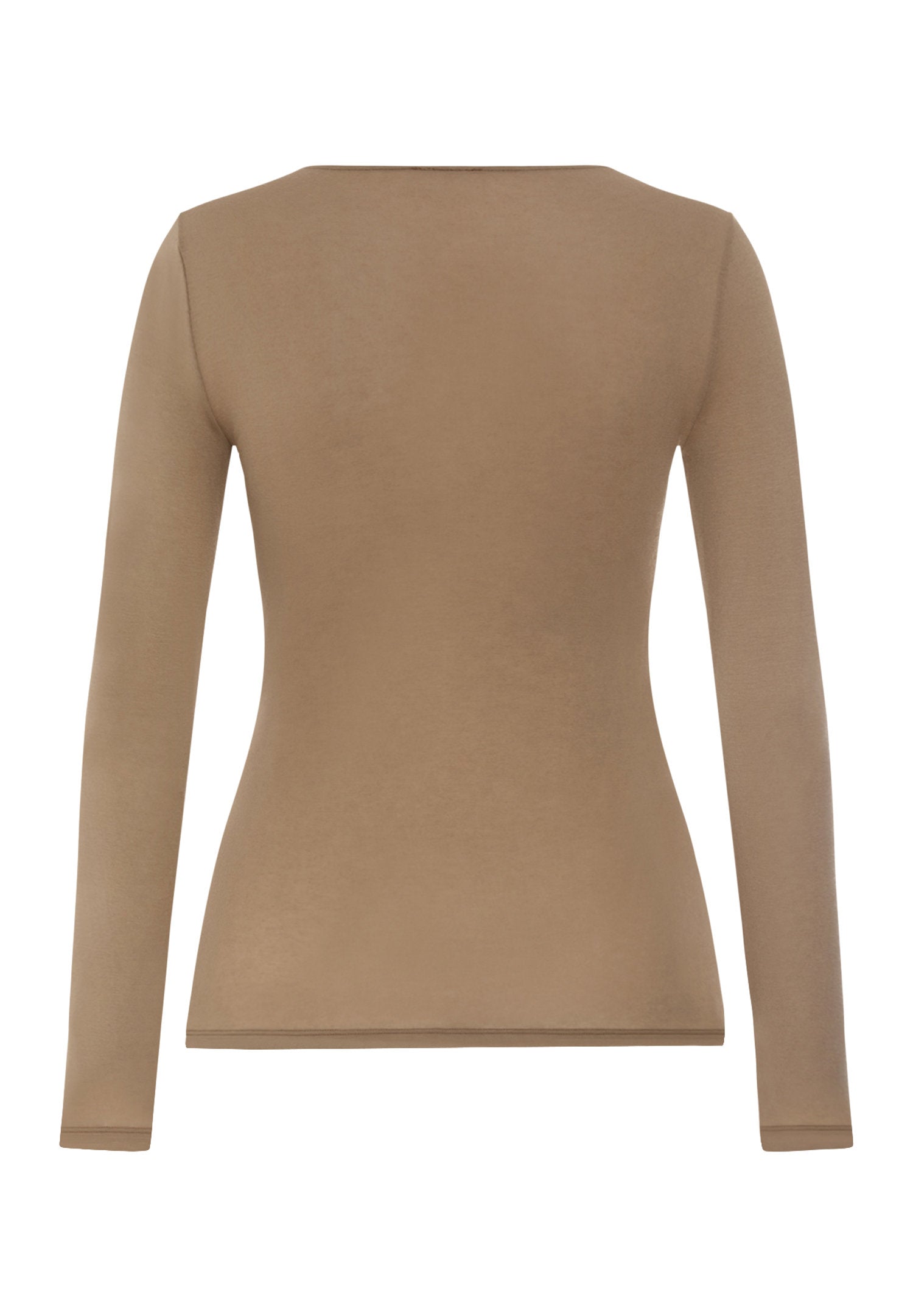 hanro-ultralight-l-slv-shirt-langarmshirt-suede-camel-merinowolle image 3