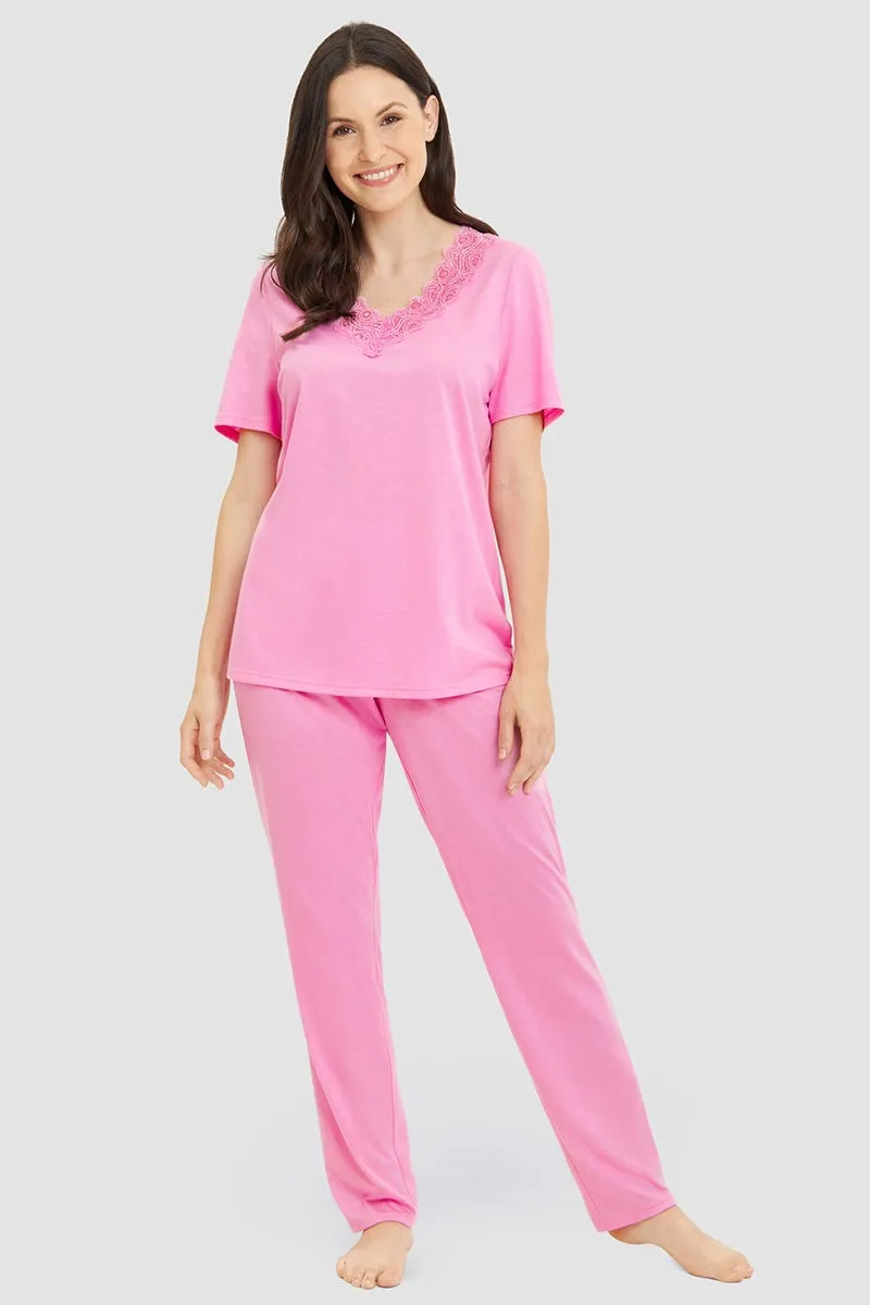 r-sch-be-happy-7-8-pyjama-spitze-rosa-baumwolle-modal image 1