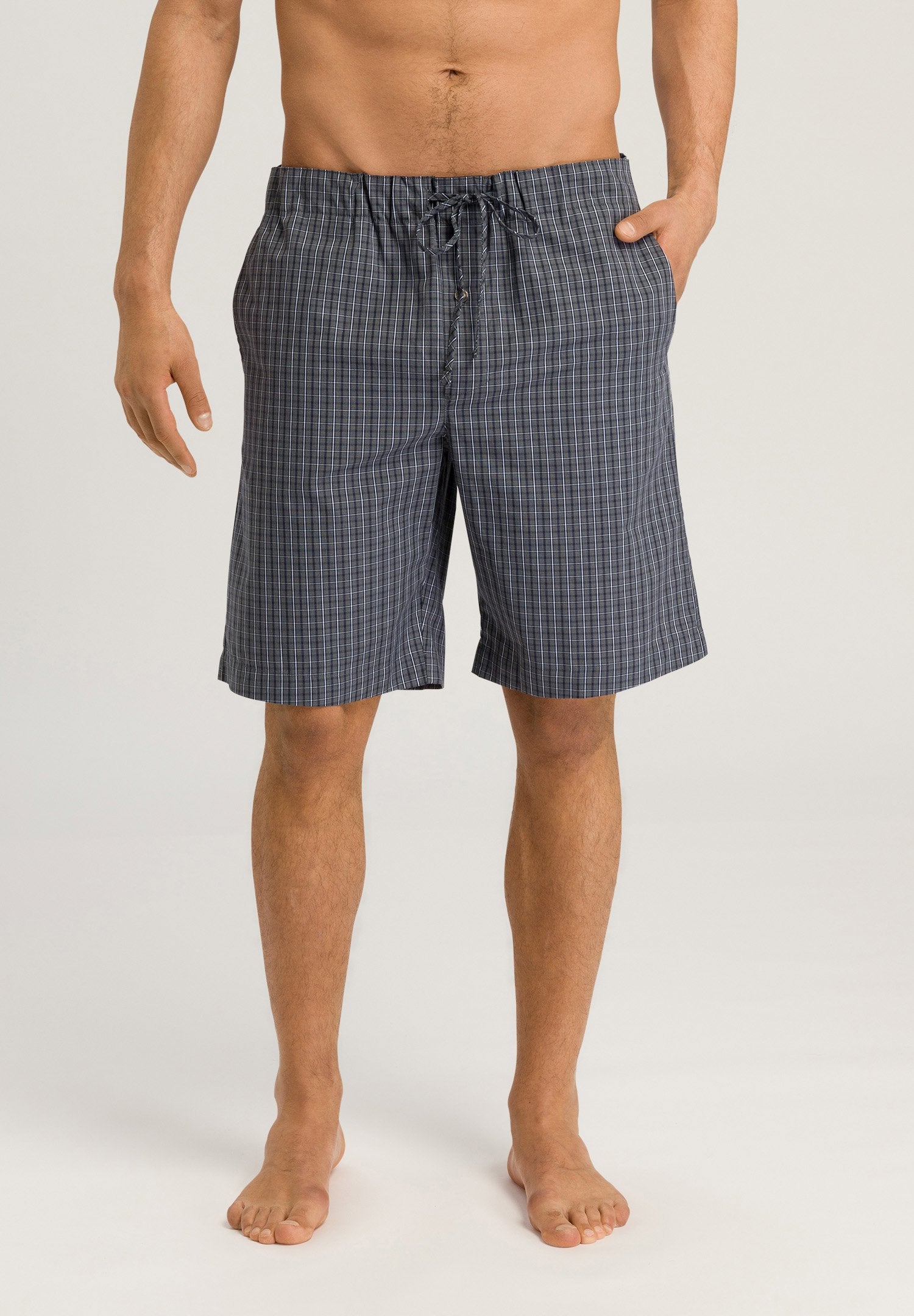 hanro-night-and-day-shorts-herren-baumwolle-casual-check image 2