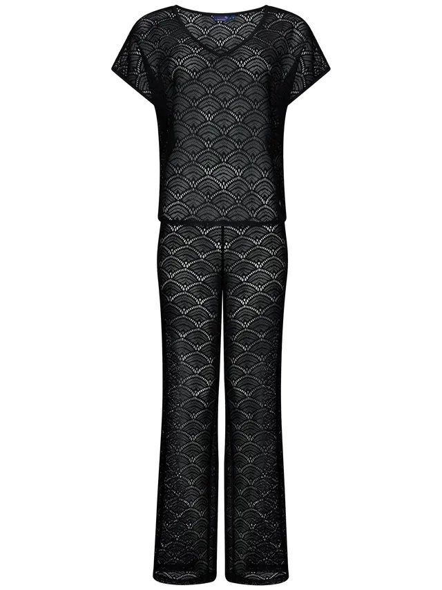 rebelle-beach-basics-cover-up-strand-set-schwarz-2-teilig image 1