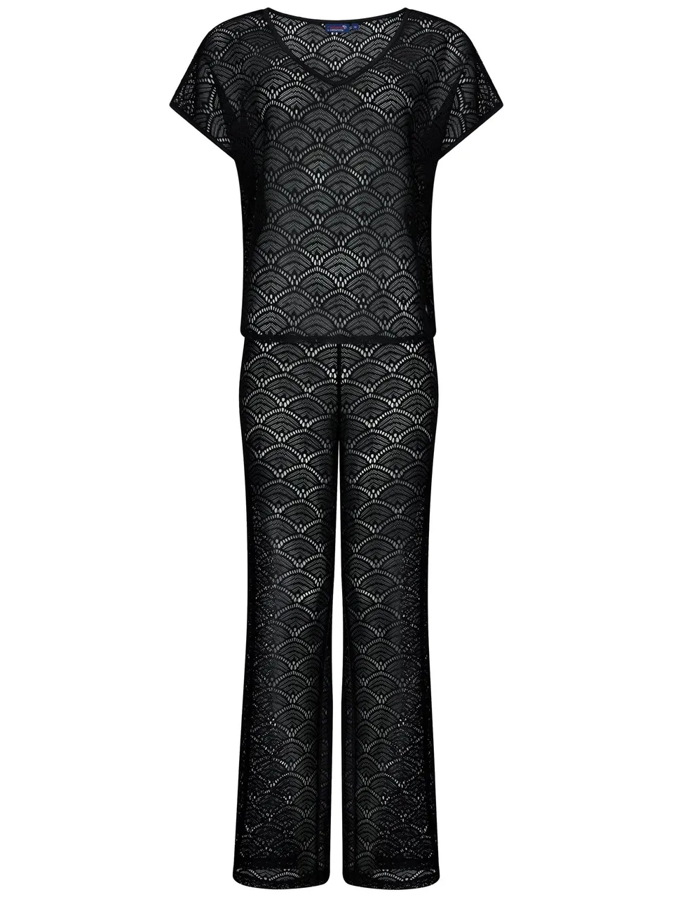 rebelle-beach-basics-cover-up-strand-set-schwarz-2-teilig image 1
