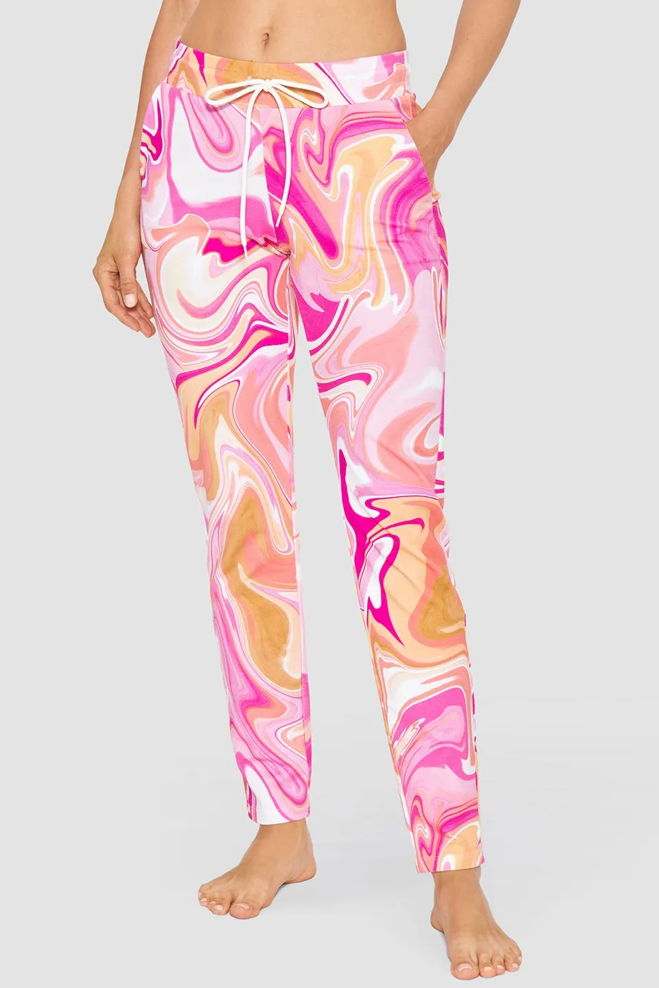 r-sch-be-happy-hose-lang-pink-mit-sixties-druck image 1
