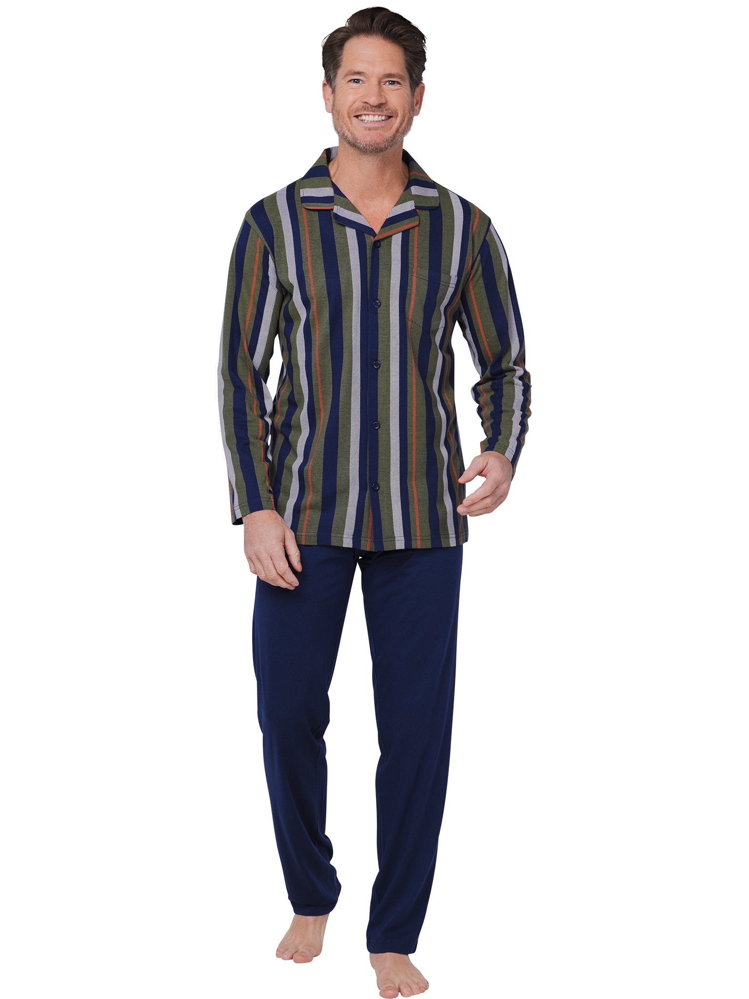 pastunette-adventure-pyjama-herren-blau-durchgekn-pft-modal image 3