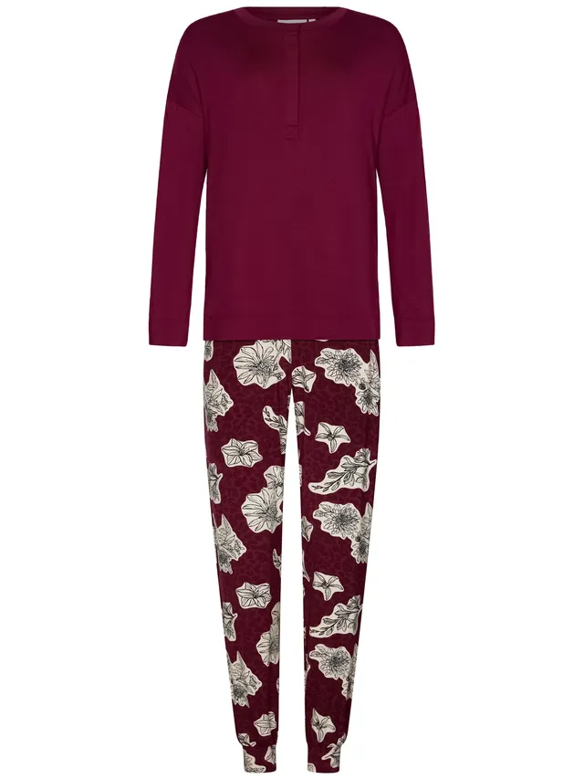 pastunette-premium-burgundy-dream-pyjama-rot-viskose image 1