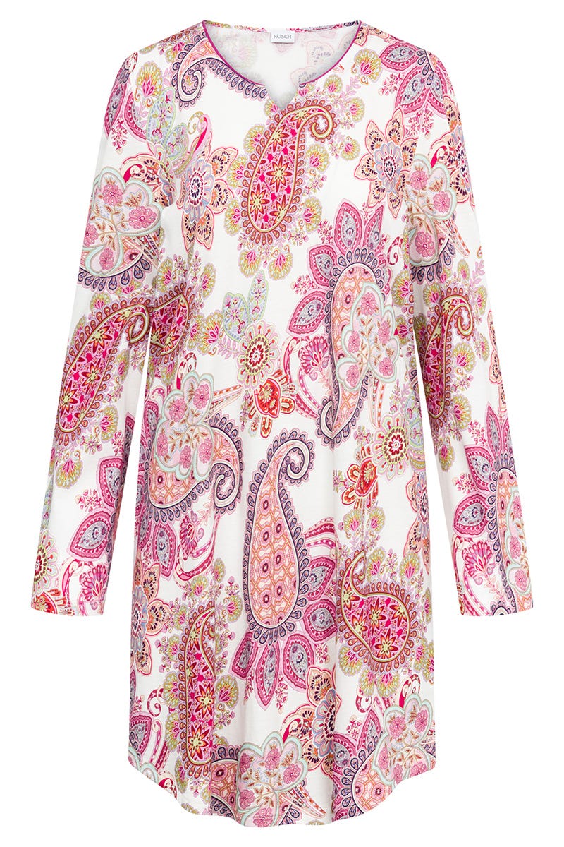 r-sch-be-happy-nachthemd-knielang-schlafhemd-rot-paisley image 2