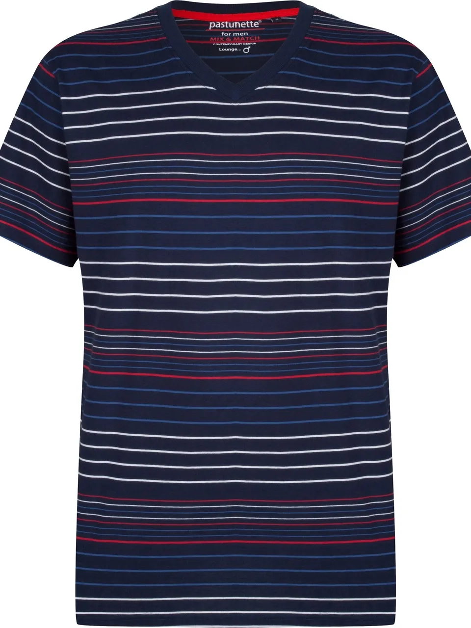 pastunette-noos-pyjamaoberteil-blau-gestreift-baumwolle image 1