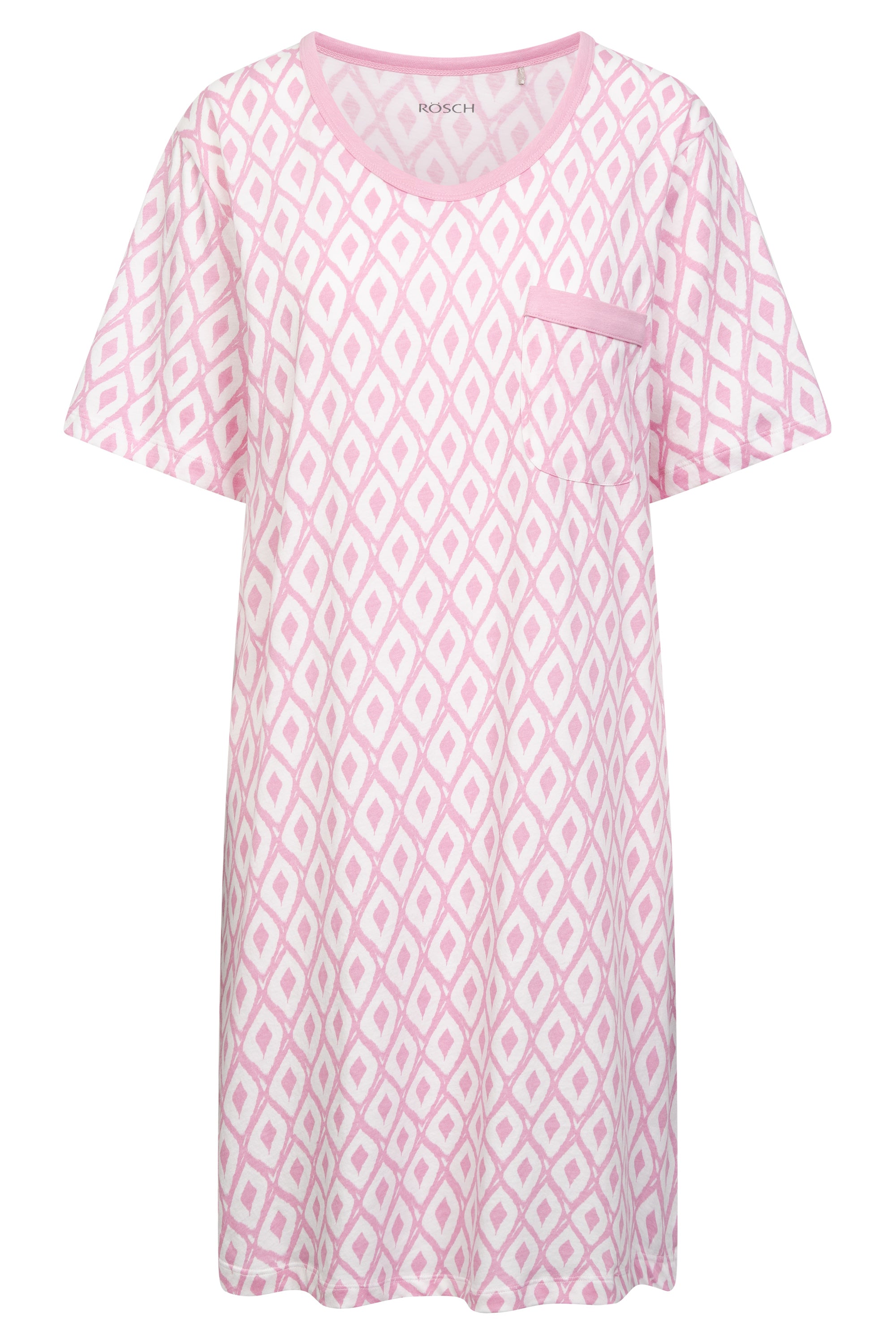 r-sch-be-happy-nachthemd-knielang-karo-rosa-kurzarm image 2