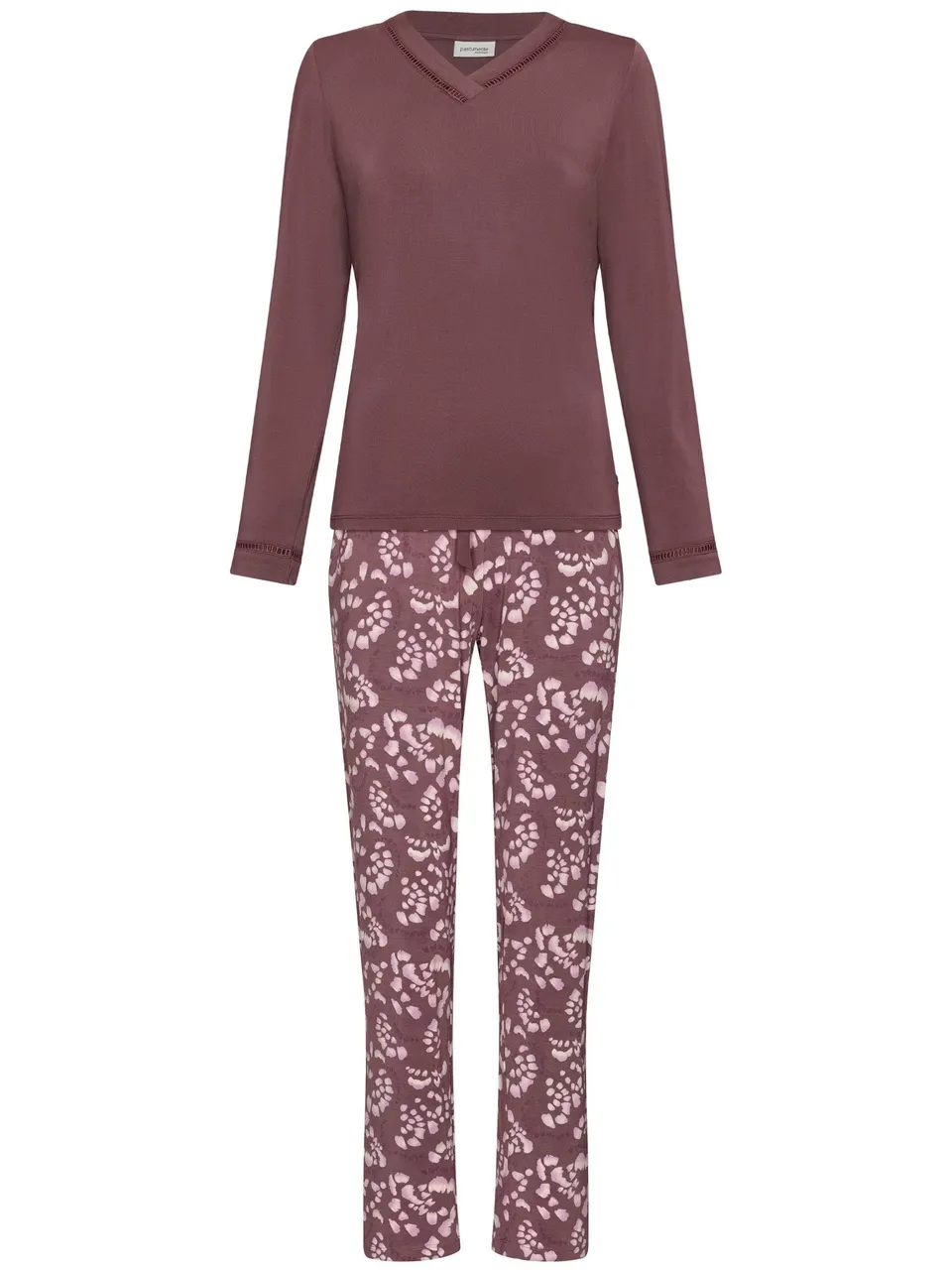 pastunette-premium-mystic-pyjama-lila-modal-v-ausschnitt image 1