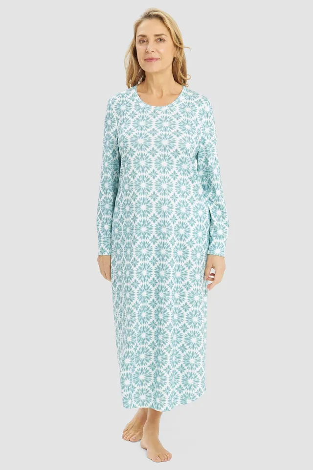r-sch-be-happy-nachthemd-maxi-t-rkis-grafikdruck-taschen image 1
