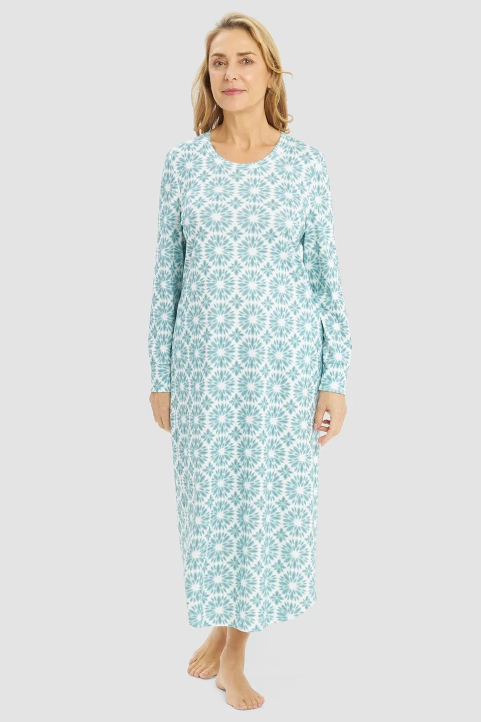 r-sch-be-happy-nachthemd-maxi-t-rkis-grafikdruck-taschen image 1