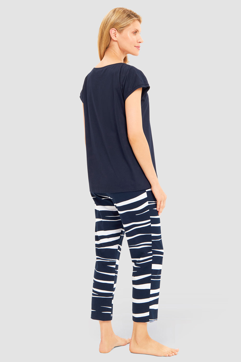 r-sch-be-happy-pyjama-7-8-schlafanzug-blau-zebra-kurzarm image 3
