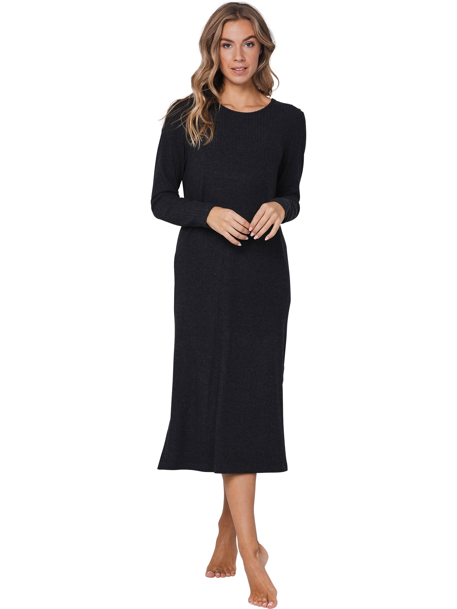 pastunette-premium-balance-loungekleid-grau-langarm image 2