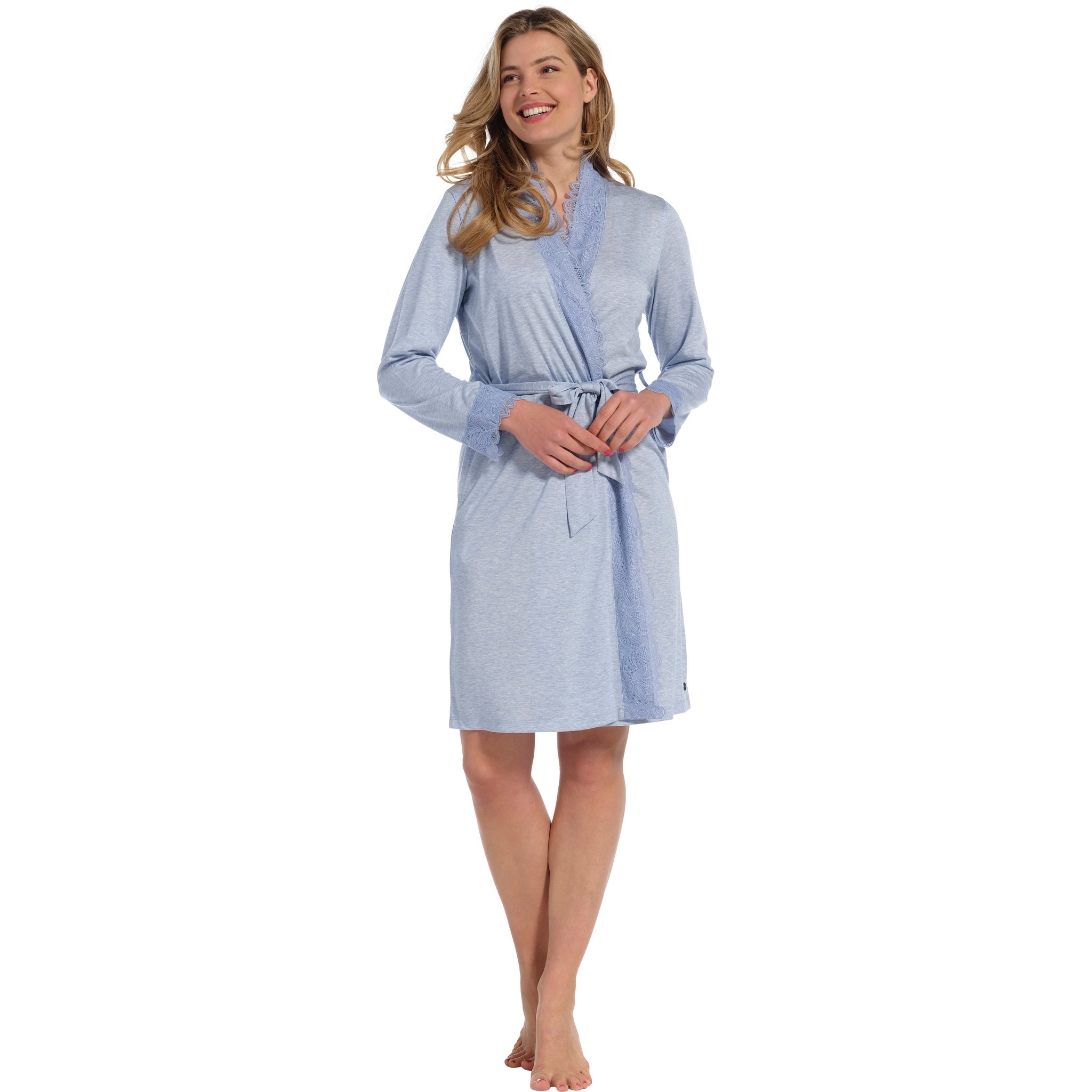 pastunette-powder-blue-morgenmantel-blau-modal-spitze image 2