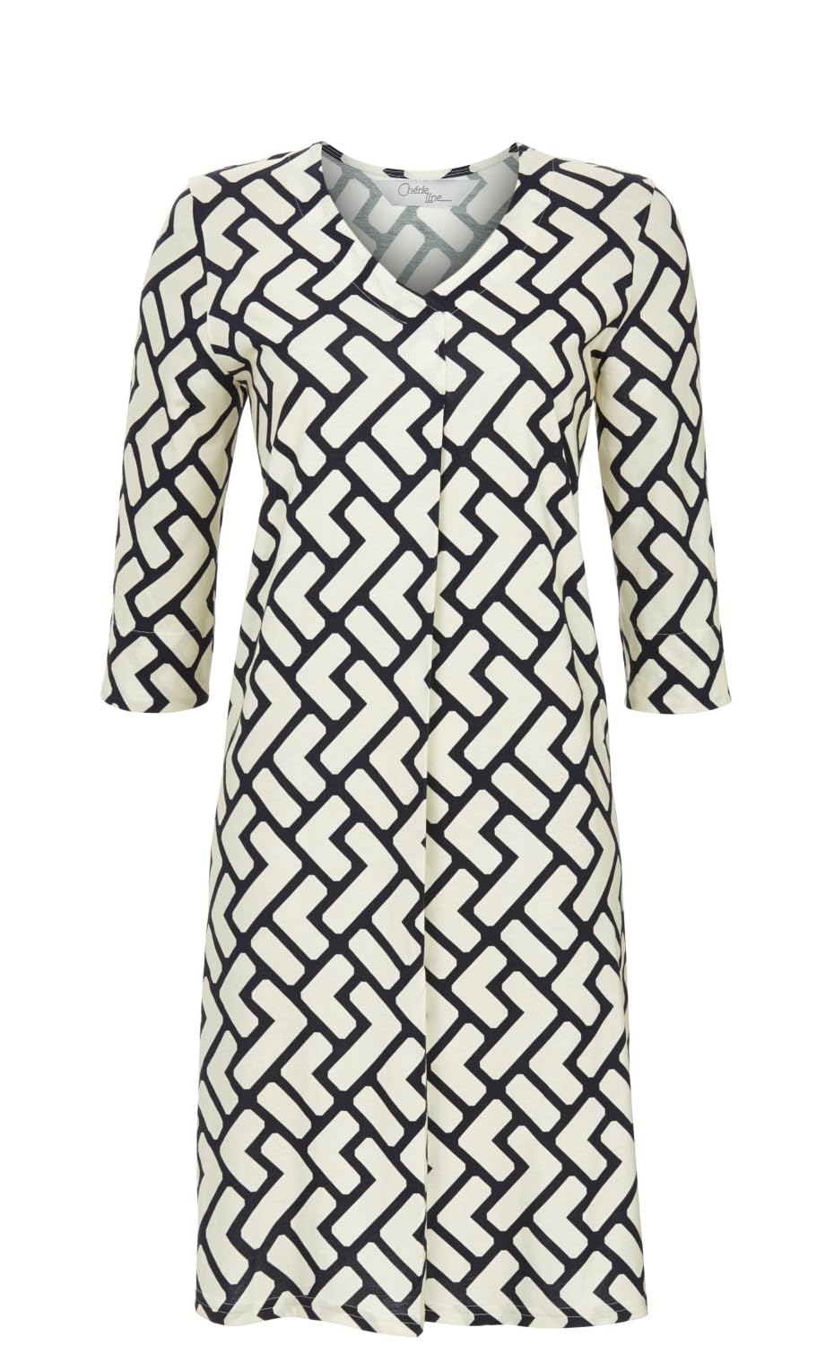 ringella-cherie-line-freizeitkleid-v-ausschnitt-3-4-arm-muster image 1