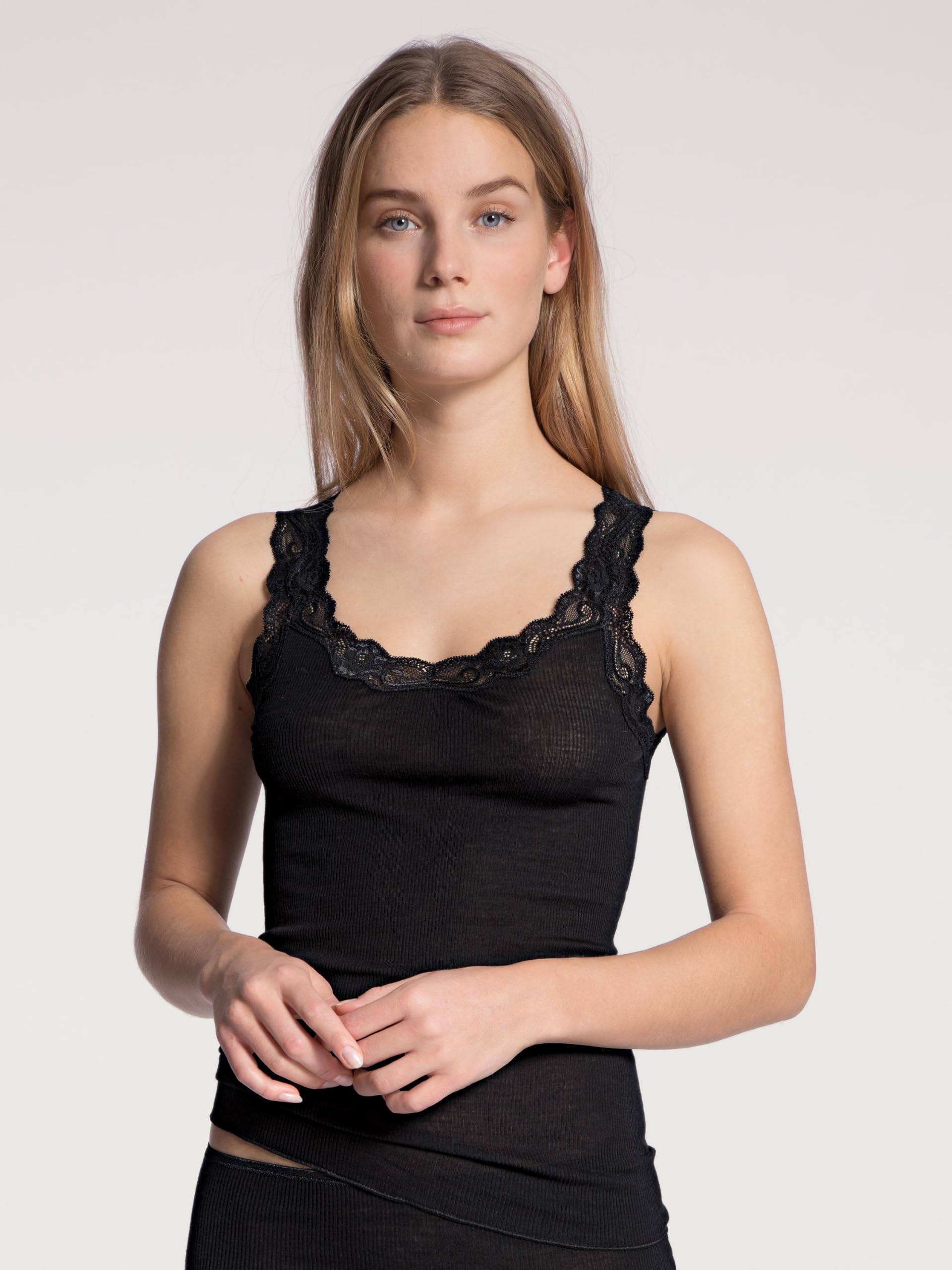 calida-richesse-lace-top-damen-schwarz-40-42-wolle-seide image 2