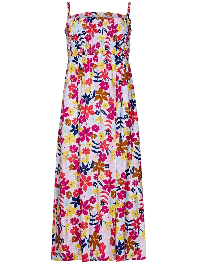 rebelle-full-bloom-maxi-kleid-viskose-wei-blumen image 1