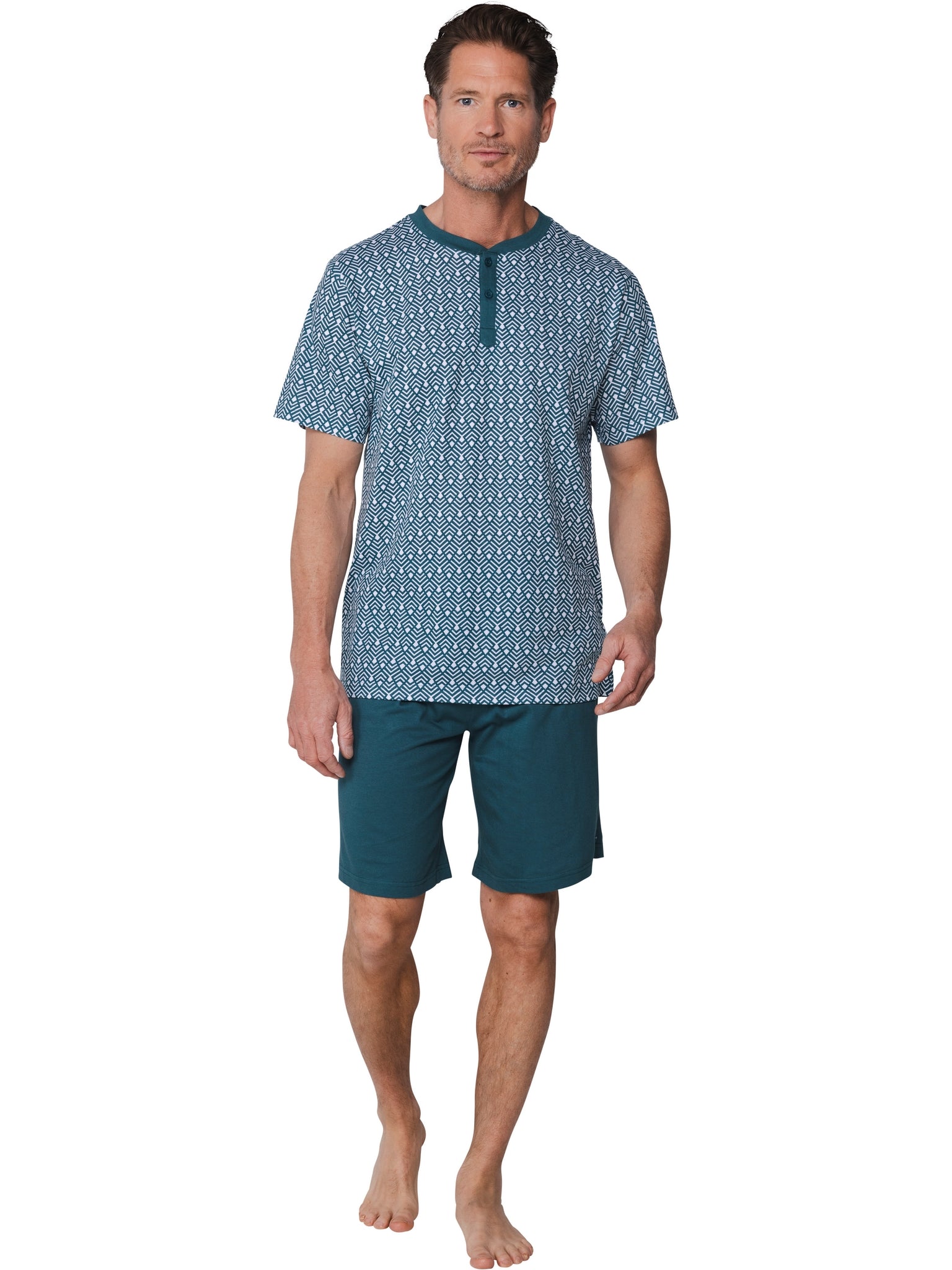 pastunette-green-motion-shortama-pyjama-gr-n-baumwolle image 3
