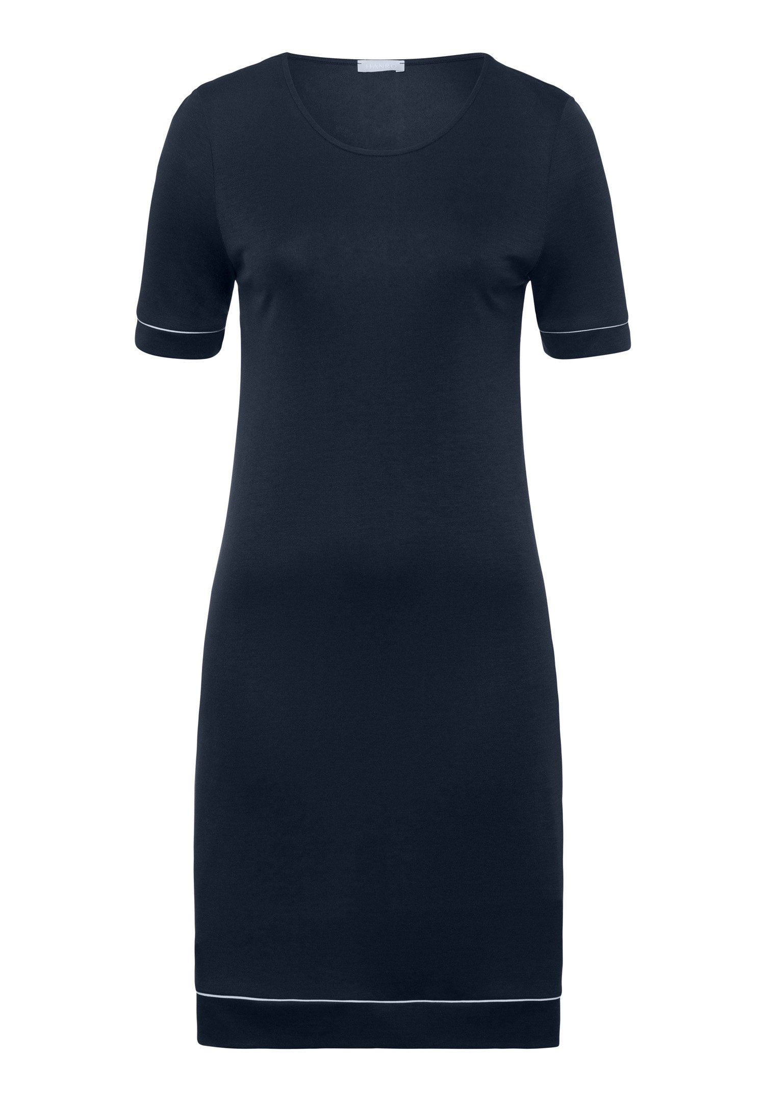 hanro-natural-comfort-nachthemd-90cm-navy-tencel image 1