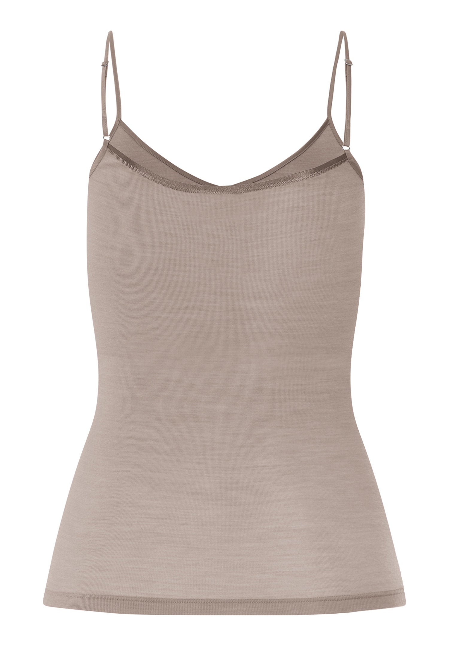 hanro-woolen-silk-spaghetti-top-rose-grey-wolle-seide image 3