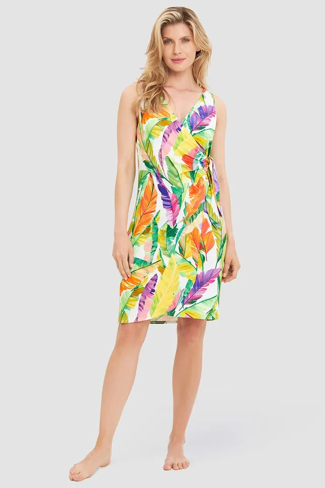 r-sch-be-happy-strandkleid-knielang-gr-n-v-ausschnitt image 1