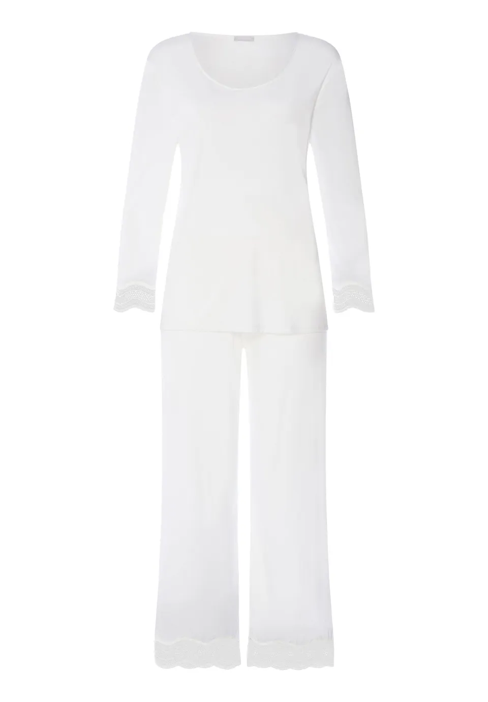 hanro-cira-pyjama-set-off-white-tencel-modal-spitze image 1
