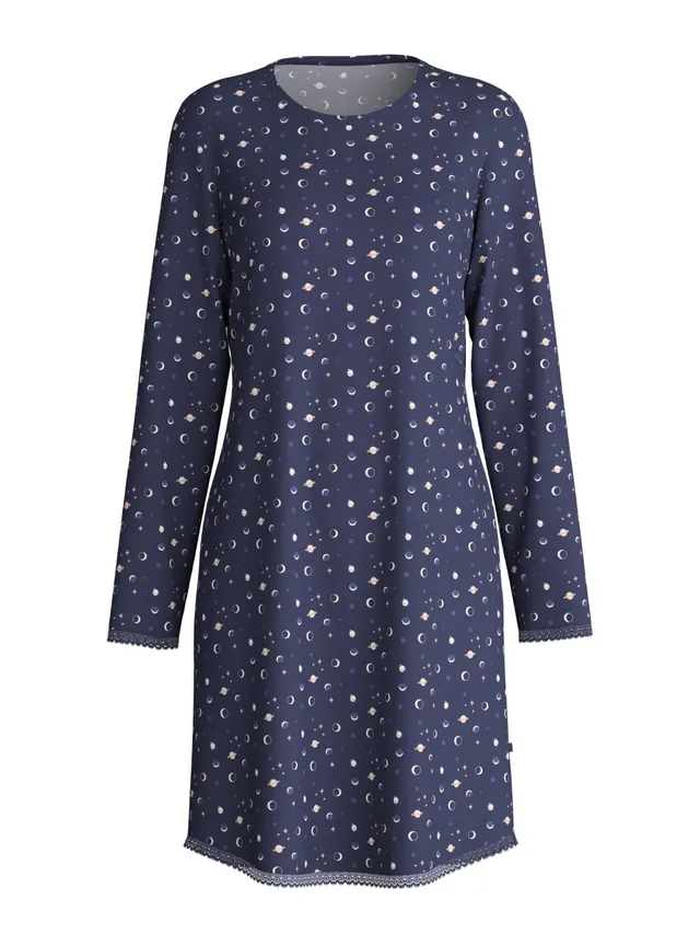 calida-midnight-dreams-langarm-nachthemd-sleepshirt-damen image 1