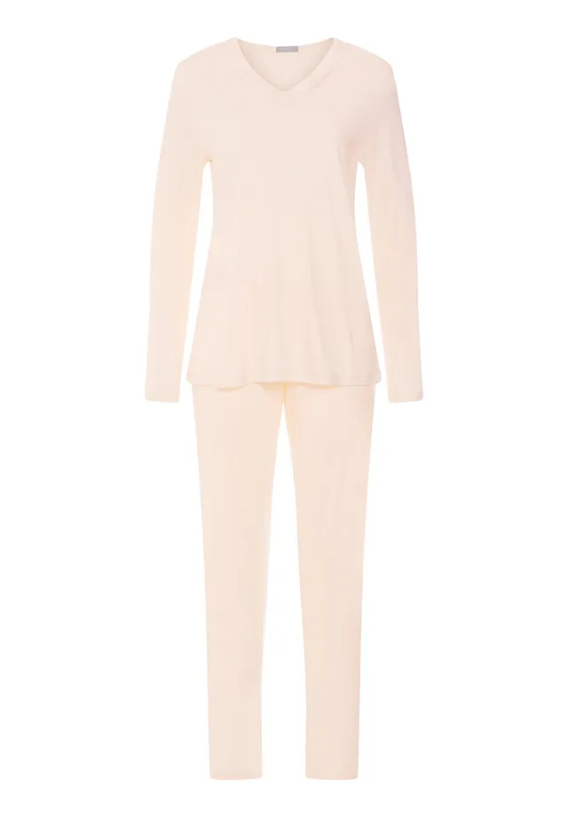hanro-tyra-l-slv-pajama-schlafanzug-creamy-glass-seide image 1