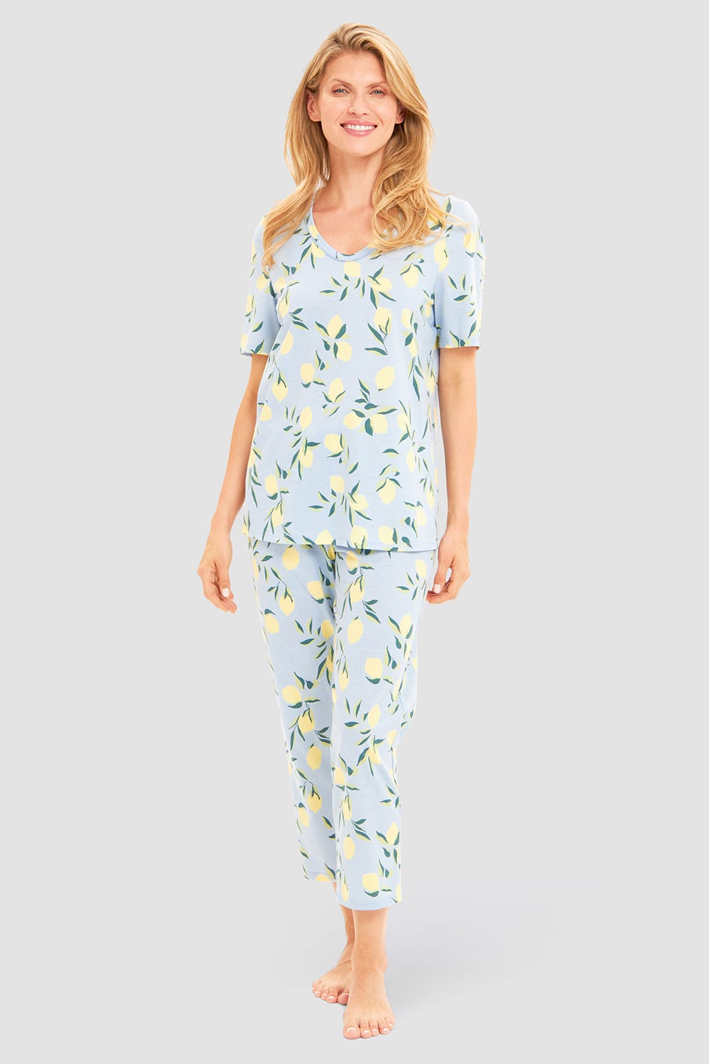 r-sch-be-happy-pyjama-7-8-mehrfarbig-zitronen-dessin image 1