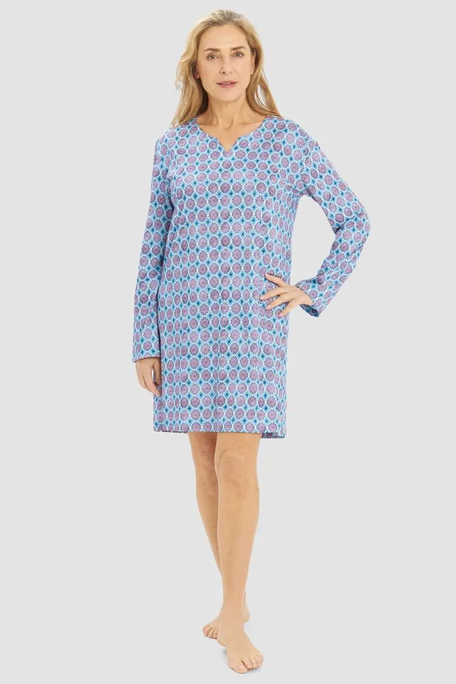 r-sch-be-happy-nachthemd-langarm-blau-grafikdruck-jersey image 1
