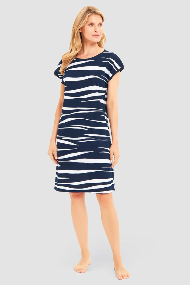r-sch-be-happy-nachthemd-zebra-kurzarm-blau-95-cm image 1
