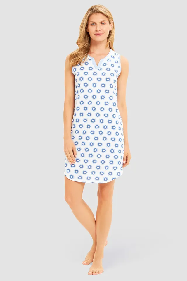 r-sch-be-happy-nachthemd-knielang-blau-jersey image 1