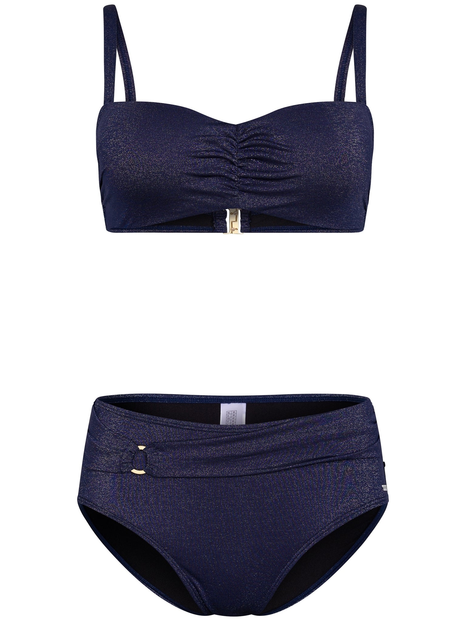 pastunette-glam-bandeau-bikini-blau-mit-silber-glitzer image 1