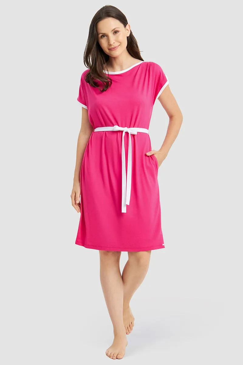 r-sch-be-happy-strandkleid-knielang-pink-viskose image 1