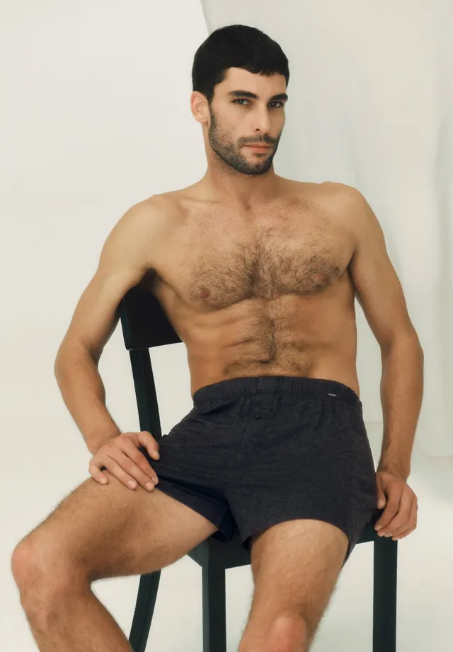 hanro-casuals-073207-boxershorts-charcoal-melange-viskose image 1