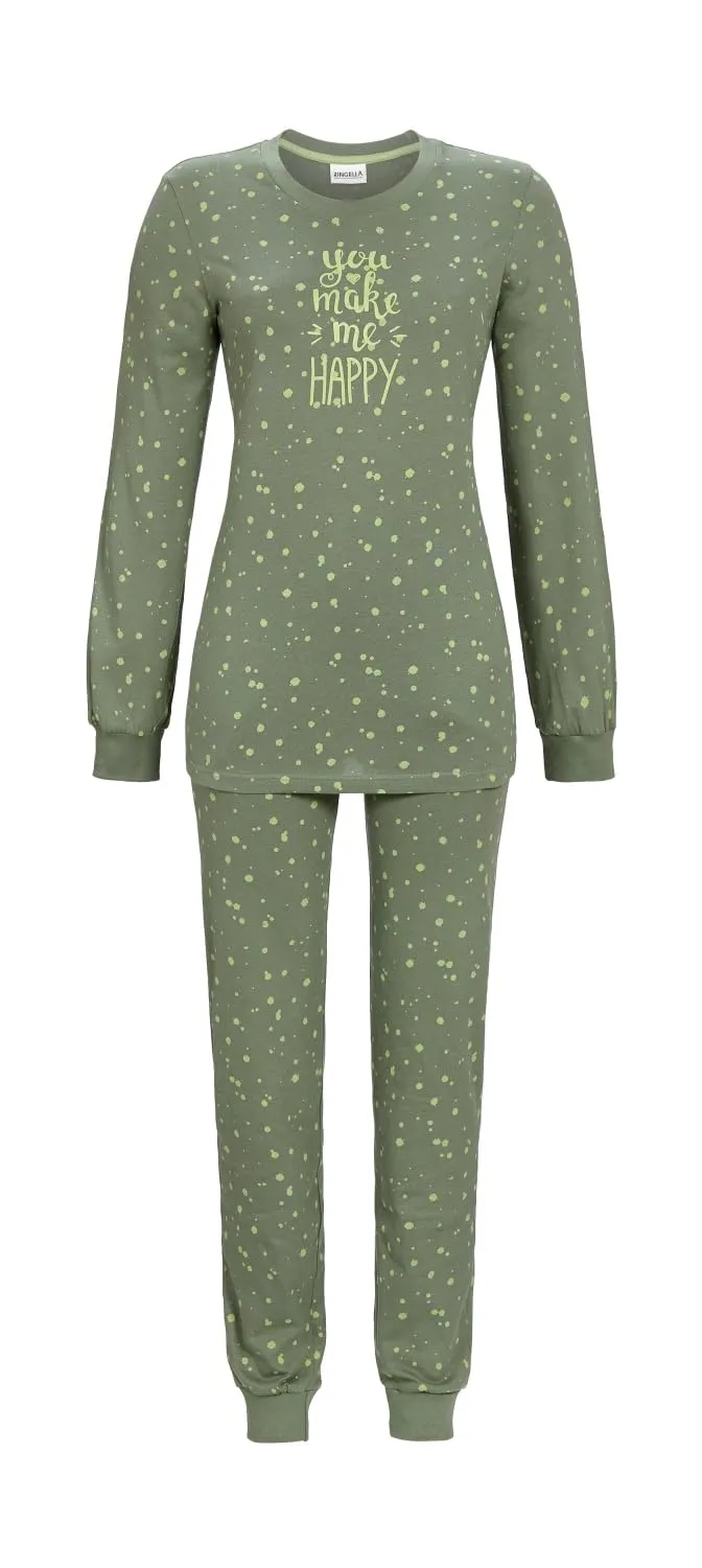 ringella-women-men-pyjama-baumwolle-punkte-zweiteilig image 1