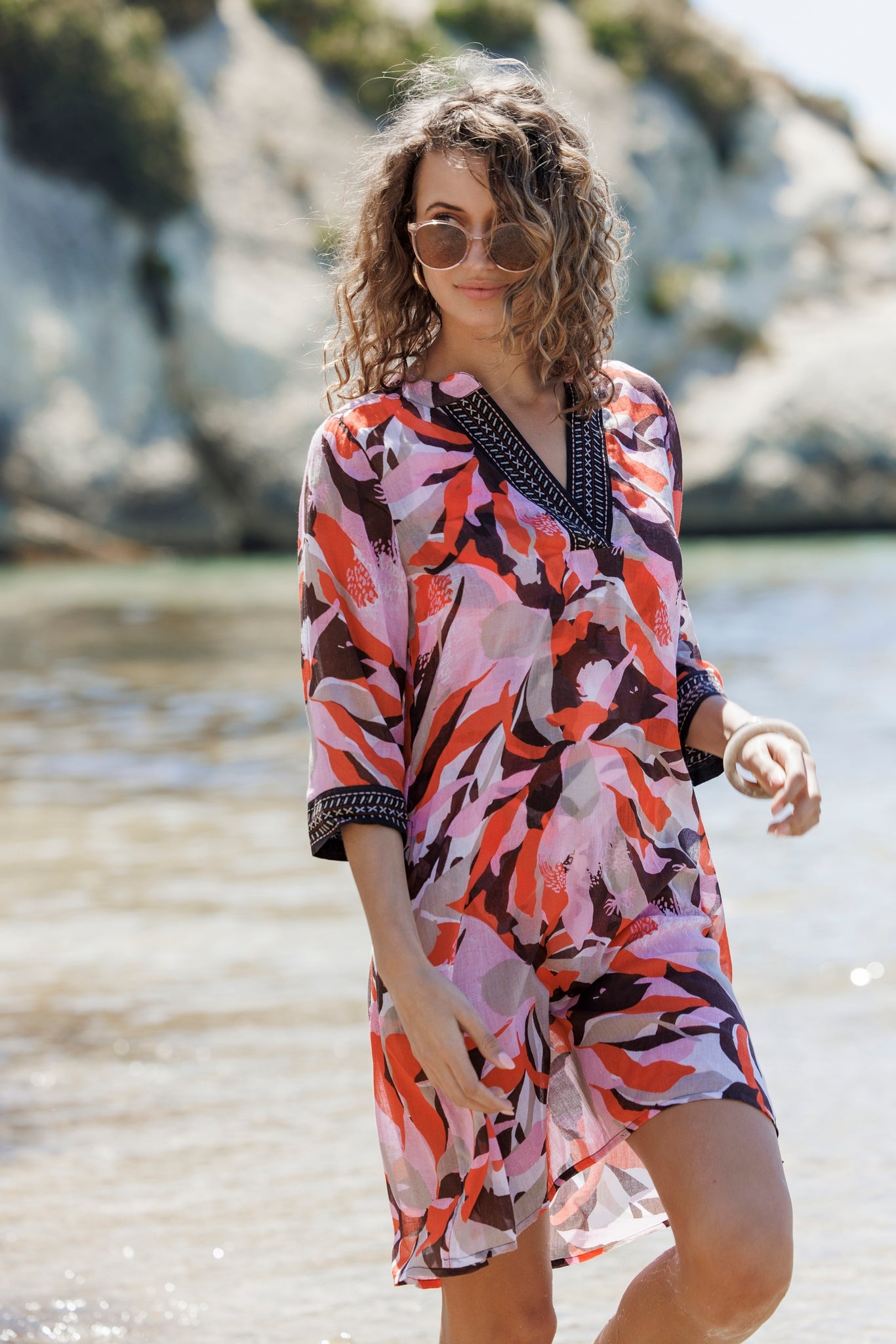 pastunette-coastal-coral-kleid-multi-baumwolle-strandkleid image 2