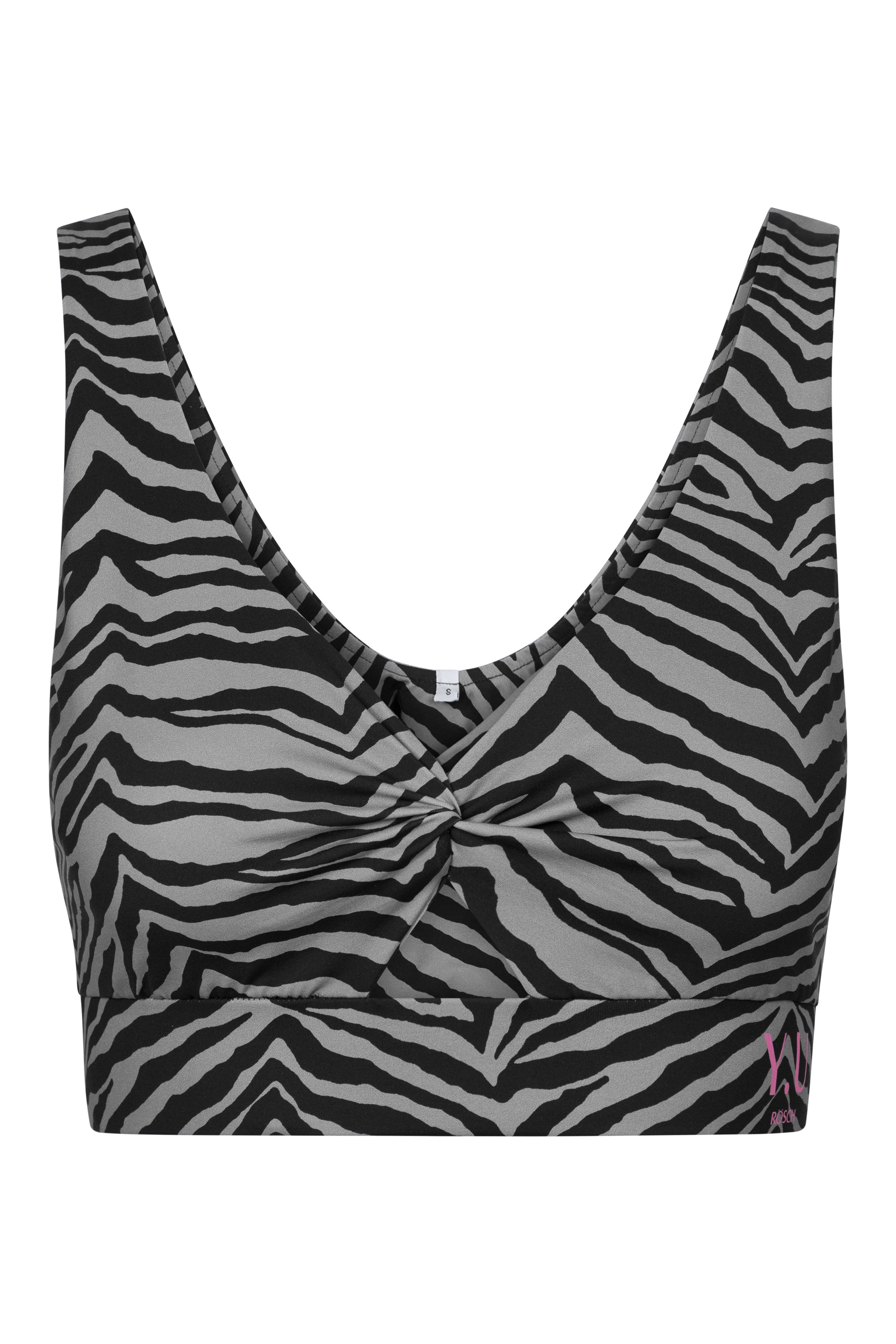 r-sch-be-happy-yoga-bustier-cut-out-grau-modernem-druck image 2