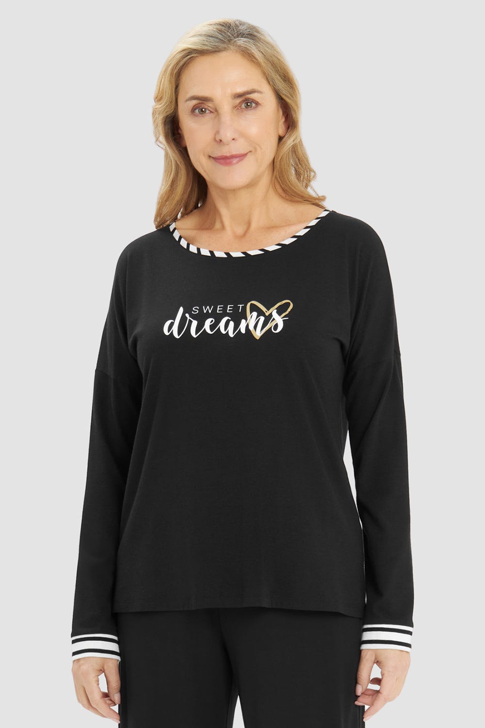 r-sch-be-happy-shirt-langarm-schriftzug-schwarz image 1