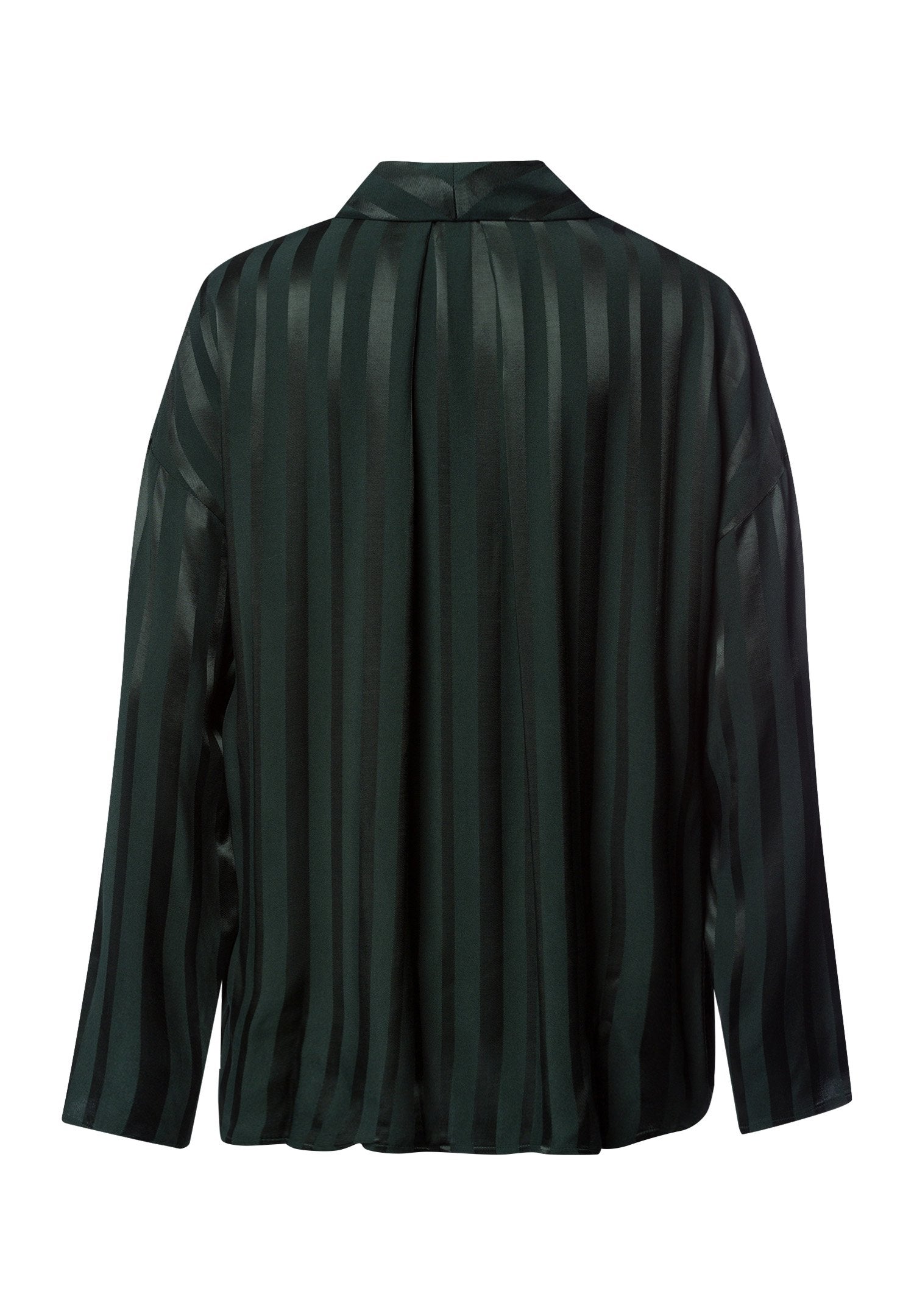 hanro-indra-langarm-shirt-dark-malachite-jacquard image 3