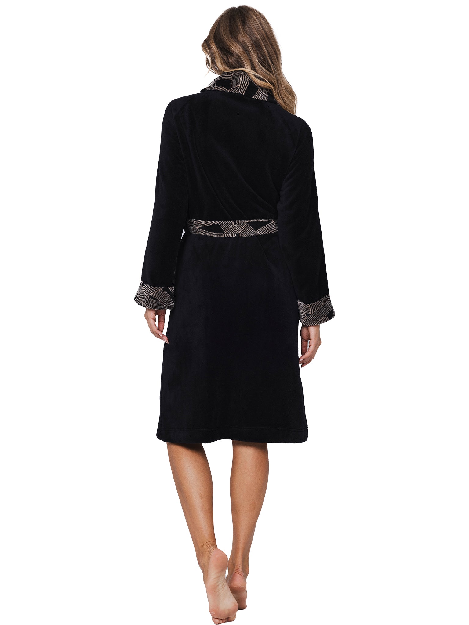 pastunette-premium-balance-morgenmantel-damen-schwarz-fleece image 3