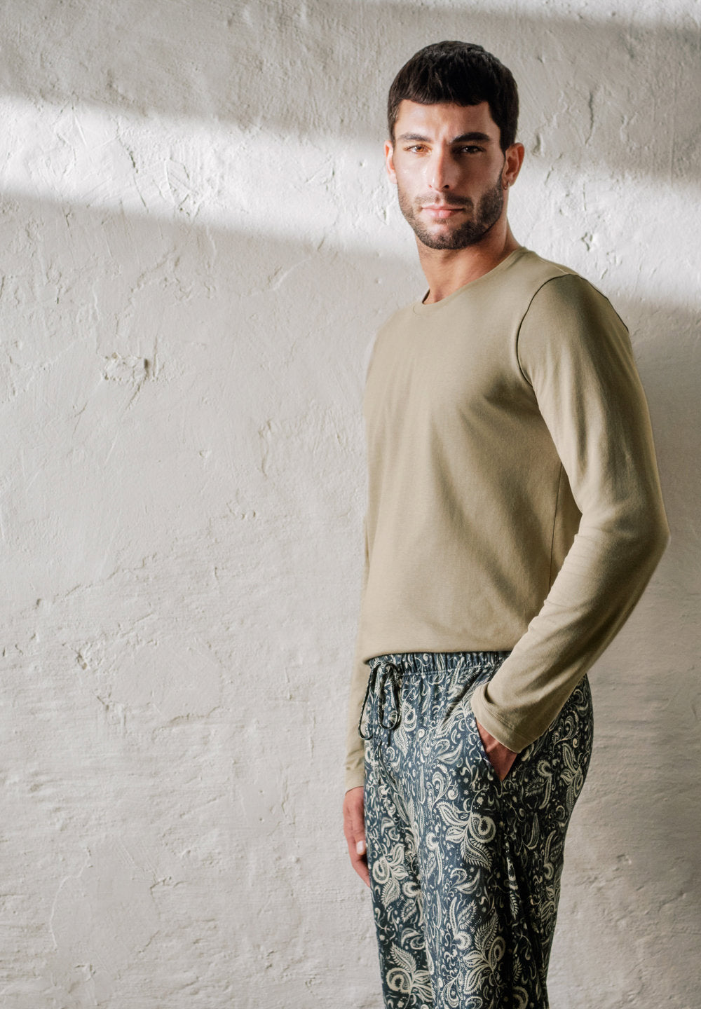 hanro-living-shirts-langarmshirt-wooly-beige-aus-baumwolle image 2