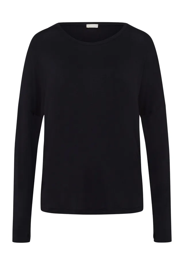 hanro-yoga-l-slv-shirt-langarmshirt-black-beauty-tencel image 1