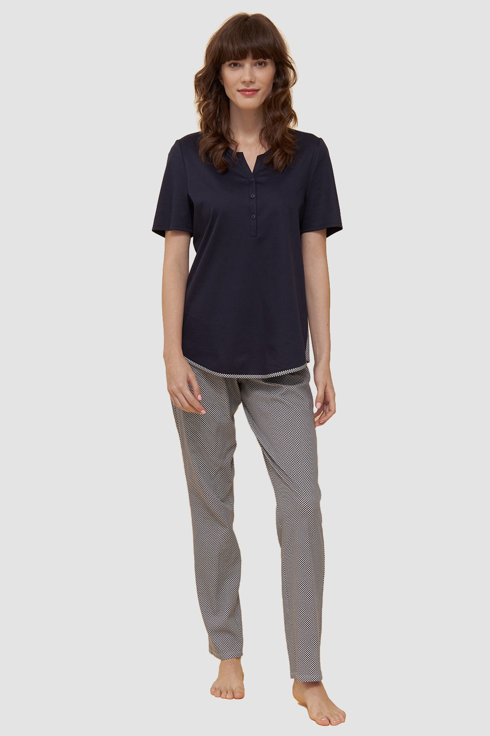 r-sch-be-happy-pyjama-lang-damen-orange-punkte image 7