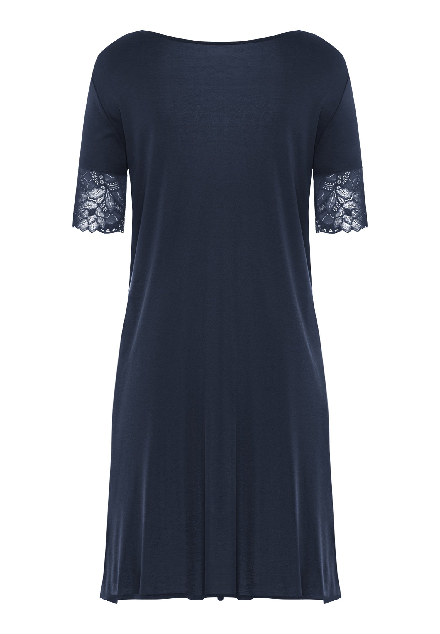 hanro-azelia-nachthemd-damen-deep-navy-tencel-spitze image 3