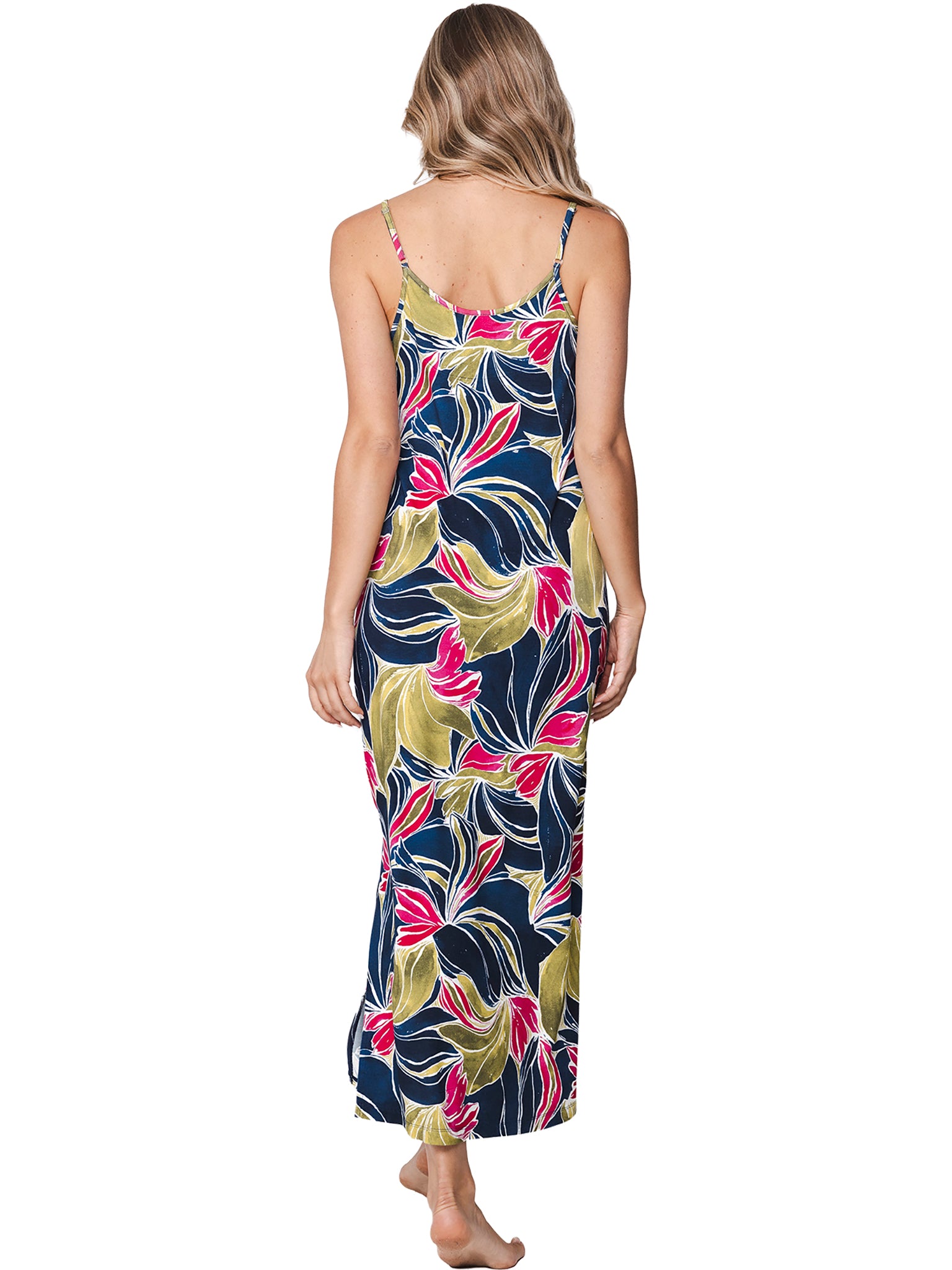 pastunette-paradise-sommerkleid-blau-tropenmuster-viskose image 3