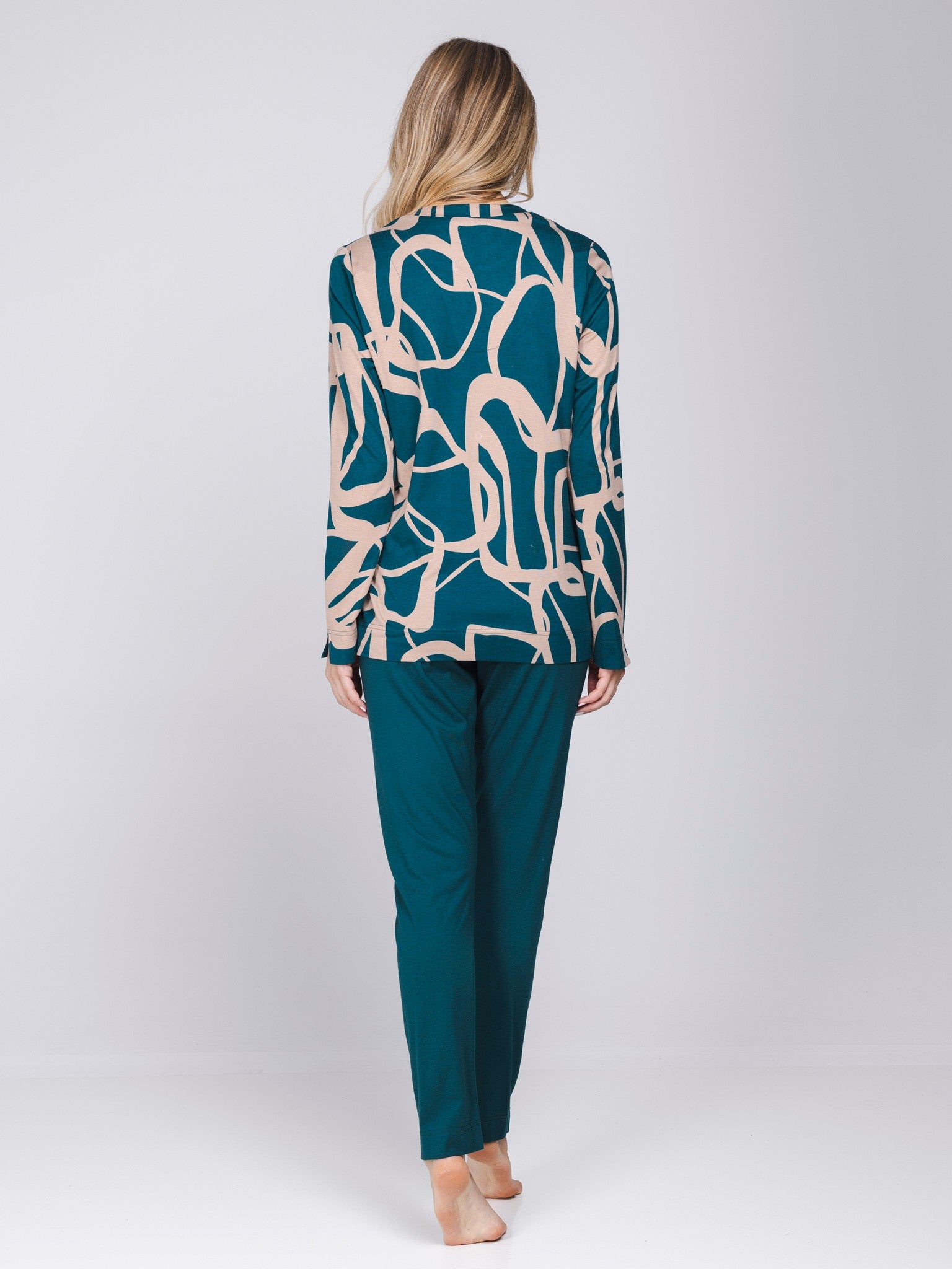 pastunette-premium-couture-damen-pyjama-gr-n-modal image 4