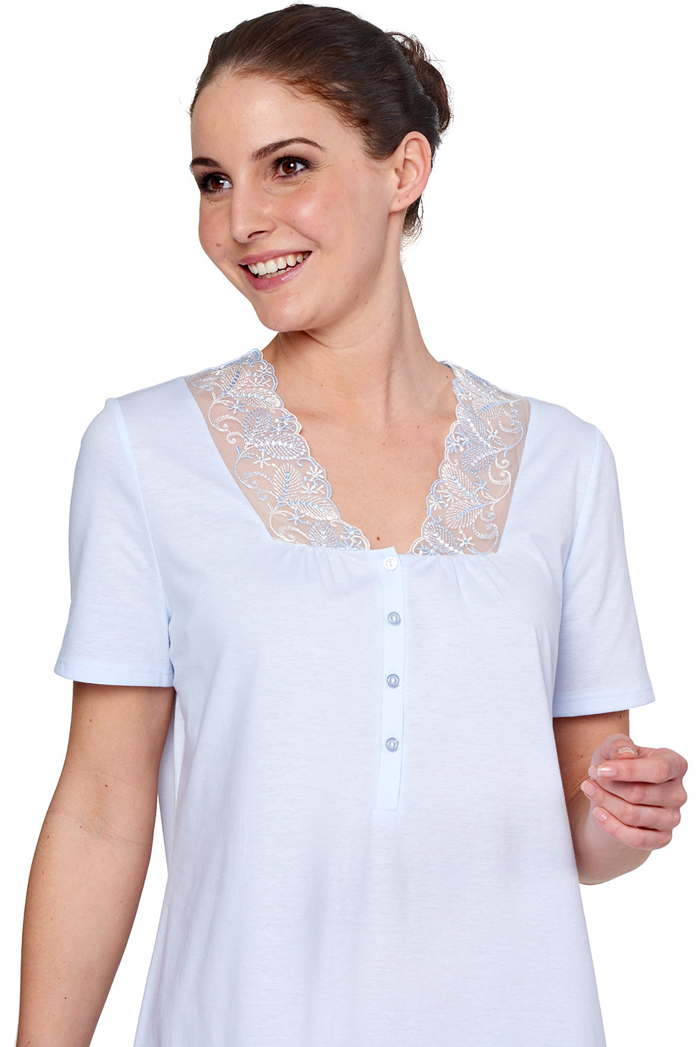 r-sch-be-happy-nachthemd-kurzarm-blau-baumwolle image 4
